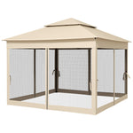 Garden Folding Tent Heavy Duty Pop Up Gazebo For Party | Cream