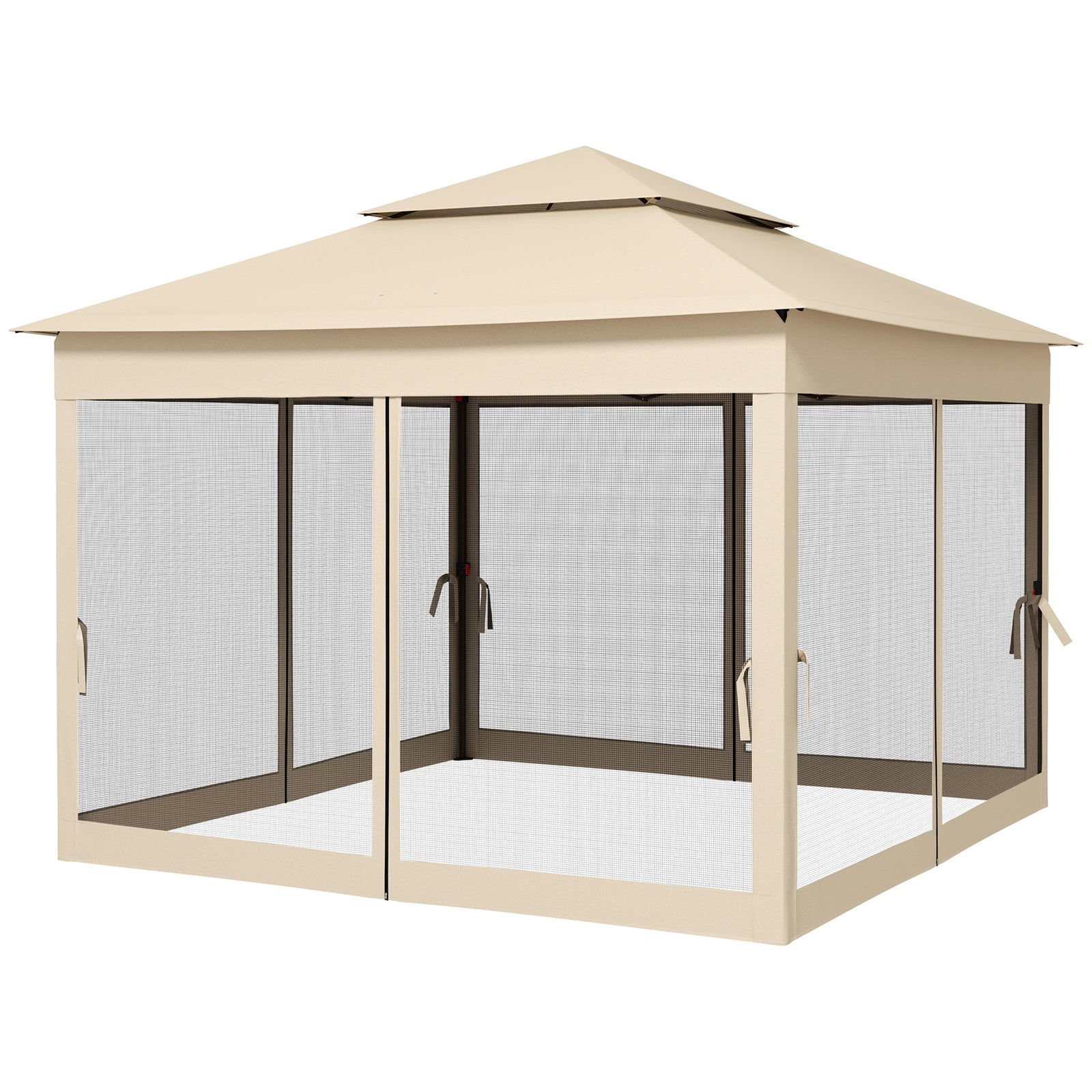 Garden Folding Tent Heavy Duty Pop Up Gazebo For Party | Cream