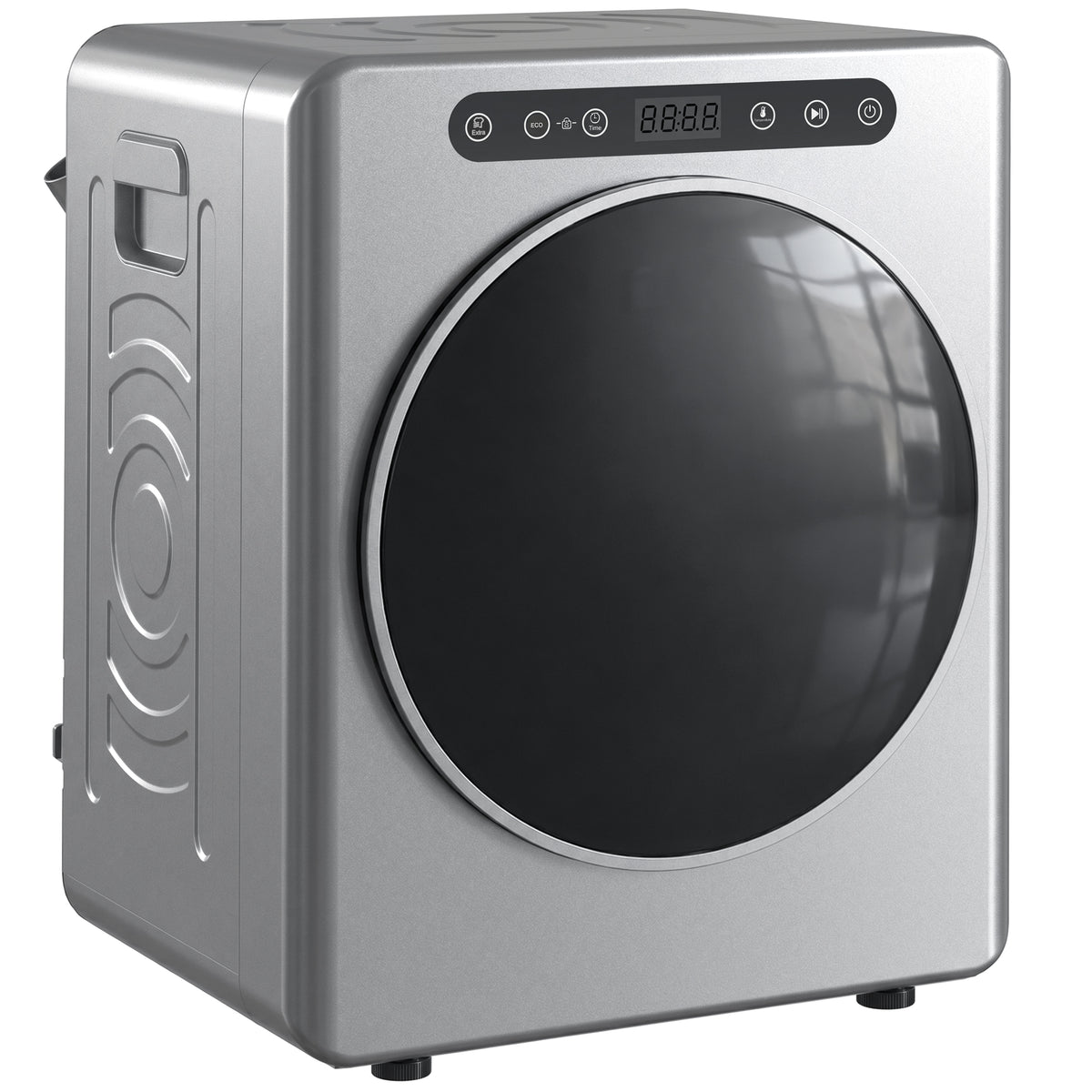 HOMCOM 5 Kg Portable Vented Tumble Dryer Machine With Timer, Silver Tone