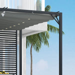 Metal Pergola Patio Sun Shelter Grape Tent Canopy Uv Cut