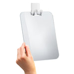 Plastic Shaving Make Up Mirror With Self Adhesive Hook | Chromed Stainless Steel