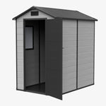 4x6 Ft Outdoor Garden Plastic Storage Shed | Black