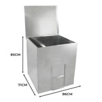 Galvanised Coal Bunker | 350kg | Silver