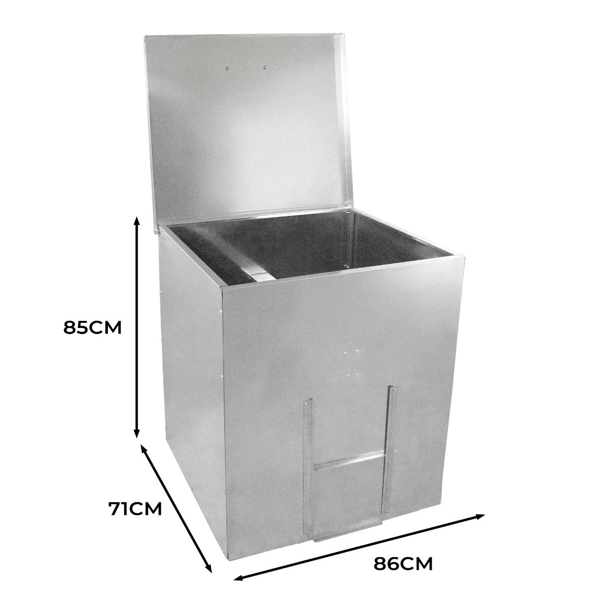 Galvanised Coal Bunker | 350kg | Silver