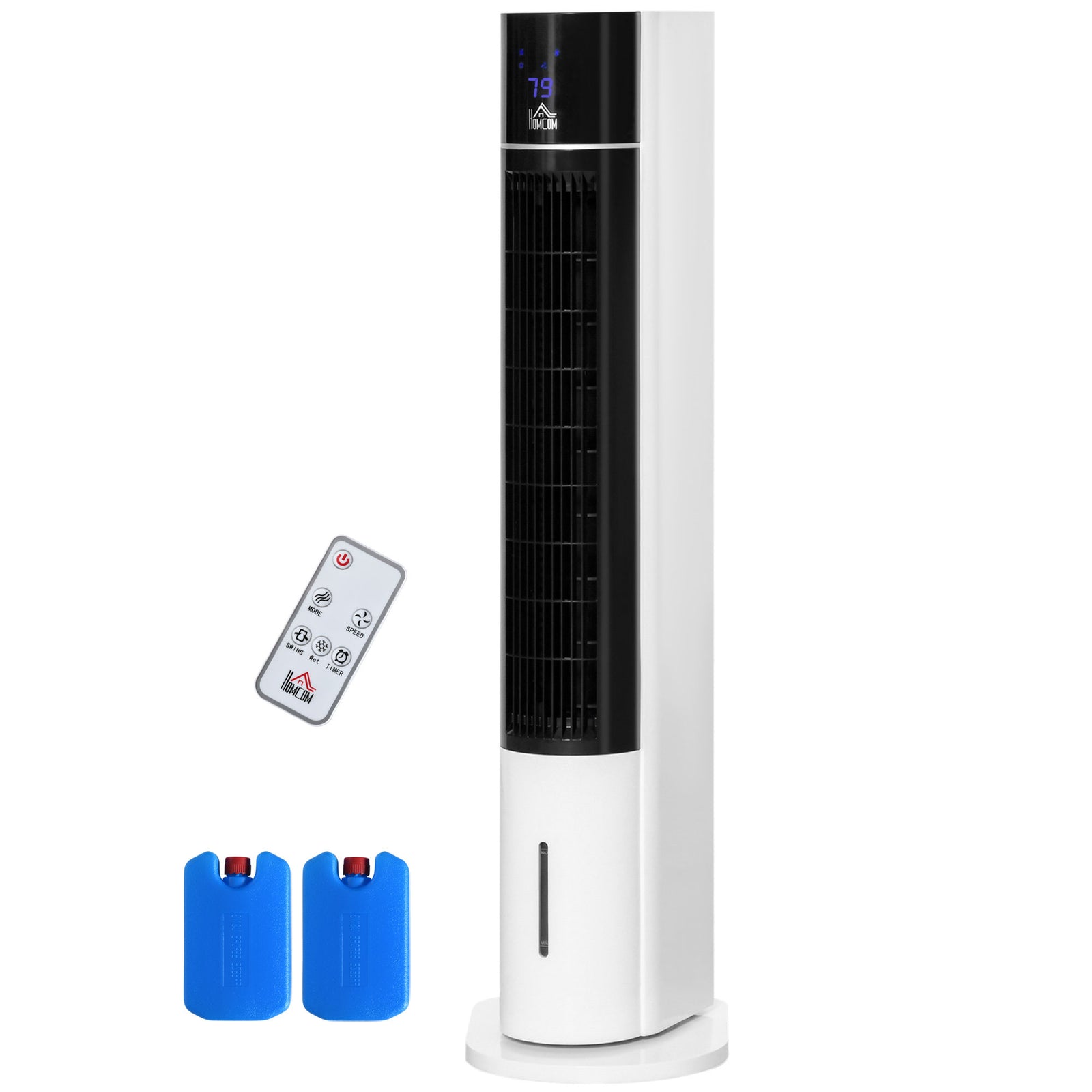 Bladeless Air Cooler Evaporative Oscillating Tower Fan