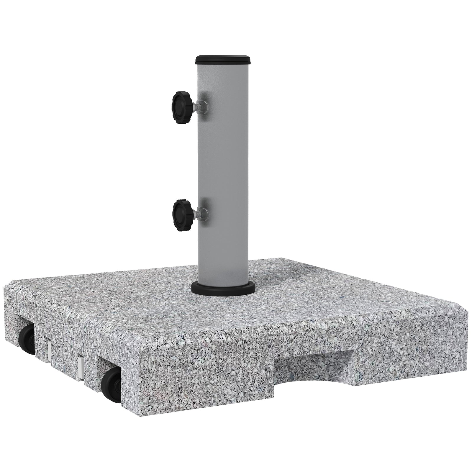 28kg Granite Parasol Base W/ Wheels & Handle
