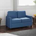 Modern 2 Seater Sofa With Spring Cushion, Back Pillow | Blue