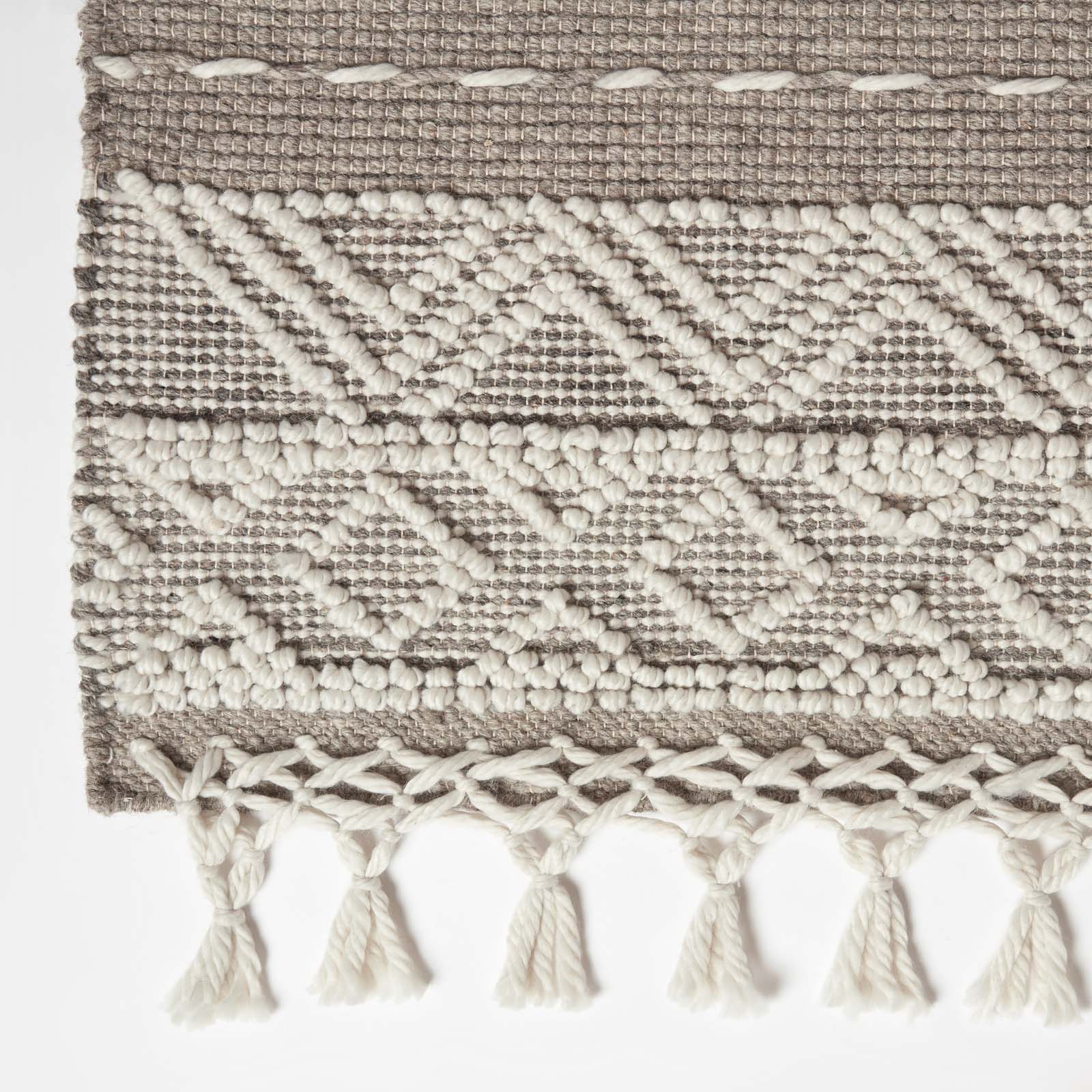 Patna Beige & Natural Kilim Wool Rug | 200cm | Beige