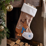 HOMESCAPES Reindeer Christmas Stocking