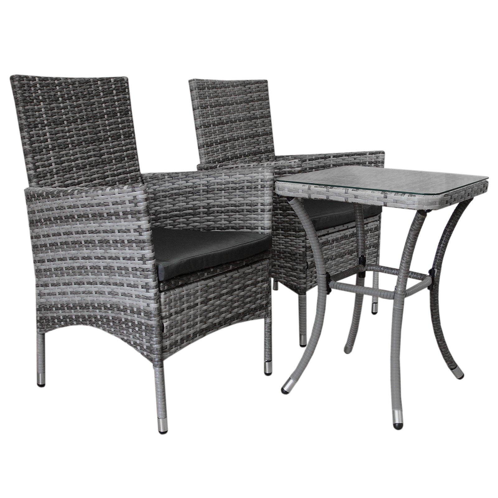 Rattan Bistro Set | Grey