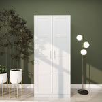 Wardrobe For Bedroom, Double Wardrobe With Hanging Rail | One Size | White