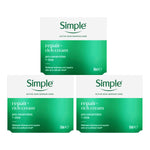 Repair+ Moisturiser Gentle Nourishing & Soothing Daily Face Cream, 50ml | Set of 3