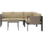4 Piece Garden Furniture Set W/ Breathable Mesh Pocket