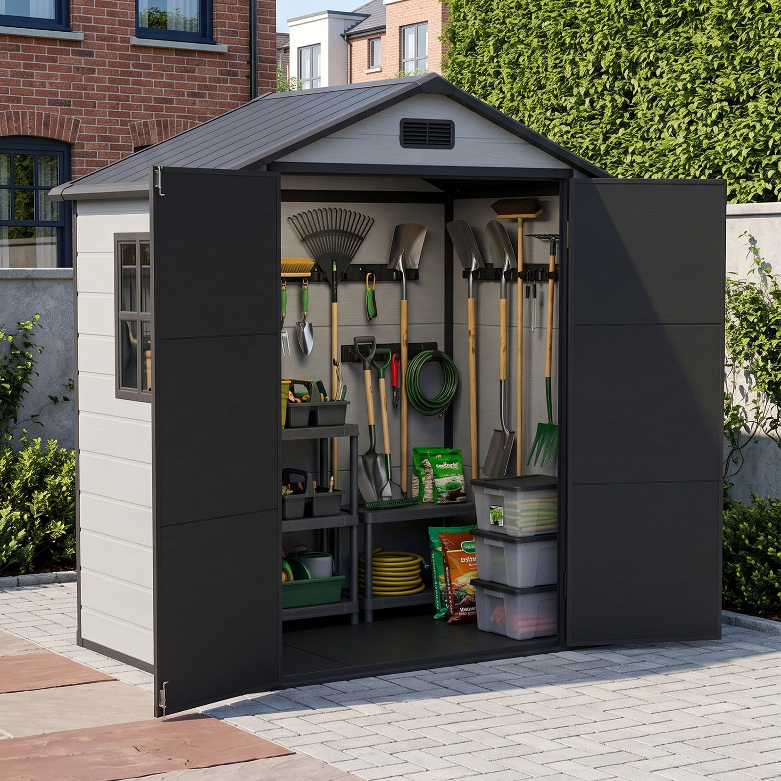 Breeins 6 X 4 Ft Garden Plastic Storage Shed