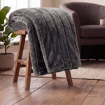 Hockley Faux Fur Throw | 130cm x 150cm | Grey
