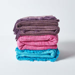 Nirvana Handwoven Slub Cotton Throw | 150cm x 200cm | Mauve