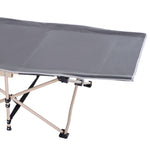 Single Person Folding Camping Cot Portable Camp Sleeping Bed | Gray