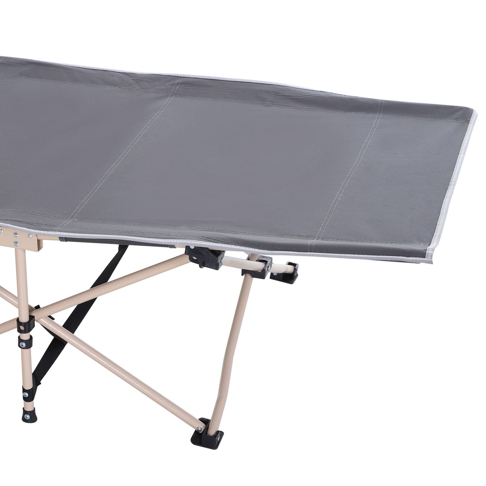 Single Person Folding Camping Cot Portable Camp Sleeping Bed | Gray