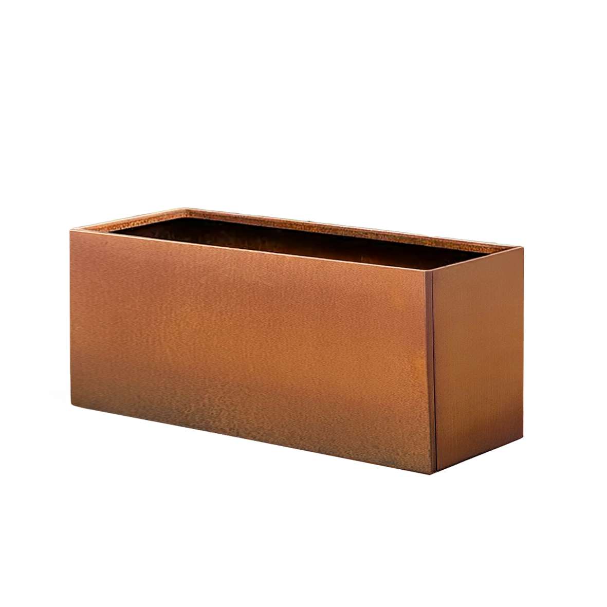 Pre Rusted Metal Planter Corten Steel Trough Planter 80cm X 40cm
