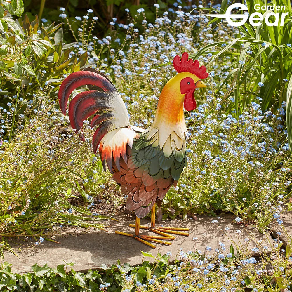 Garden_Gear Metal Cockerel Garden Ornament