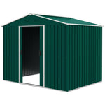 8 X 6ft Garden Storage Shed With Double Sliding Door Outdoor | Green