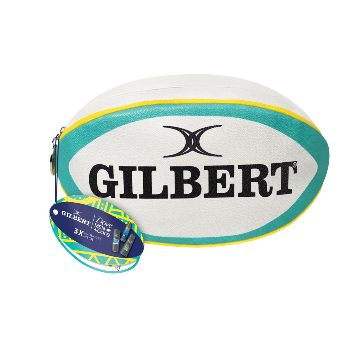 X Gilbert Rugby Ball Edition Washbag Gift Set For Him, 3 Piece | Set of 2