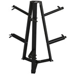 Weight Plate Rack For 5cm Weight Plates And Barbell Bar | Black