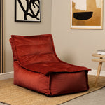Dolce Velvet Bean Bag Lounger | Orange