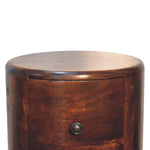 Solid Mango Wood Chestnut Drum Chest