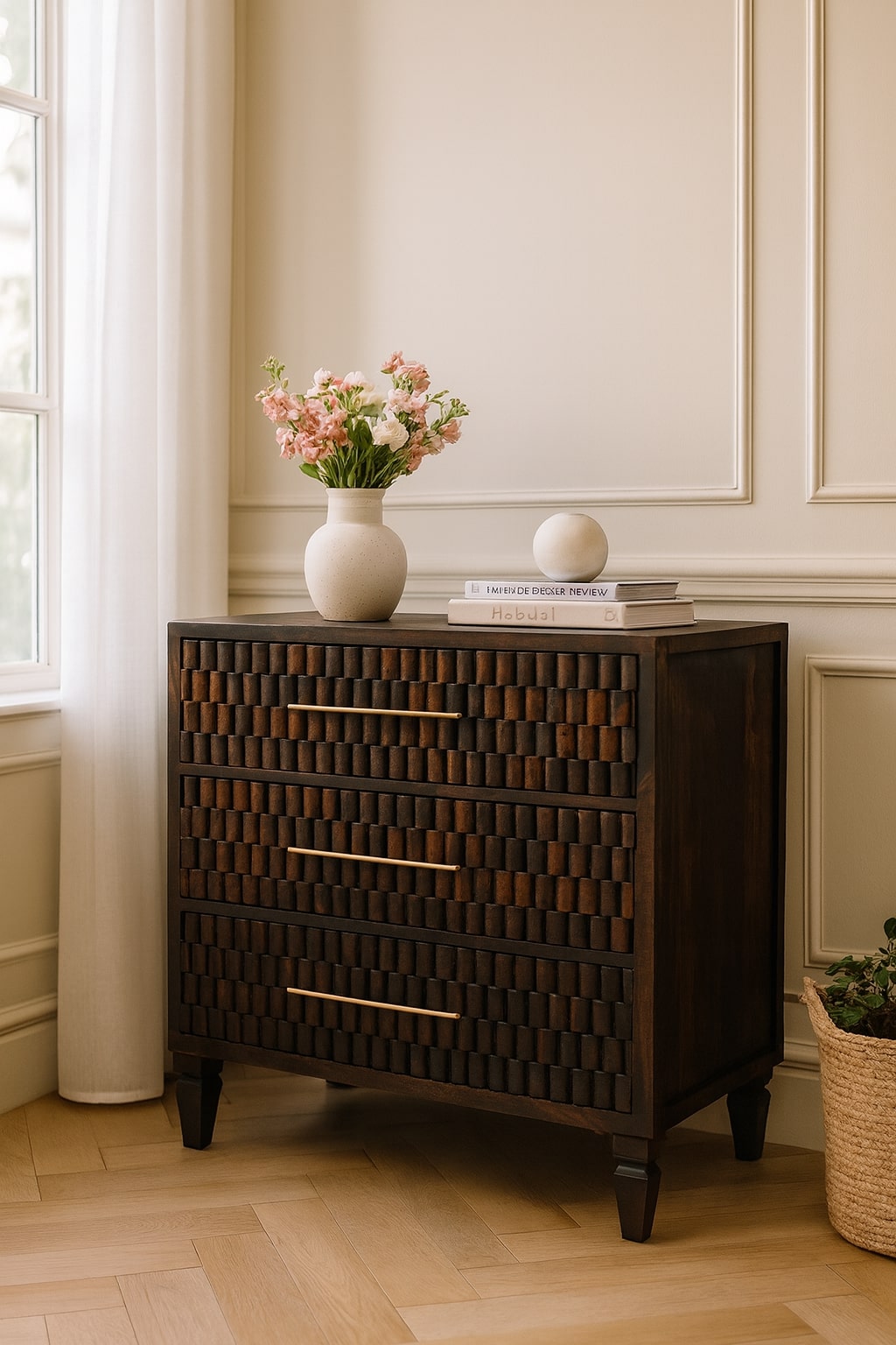 Arno Chest, Handcrafted From Solid Mango Wood, Drawer