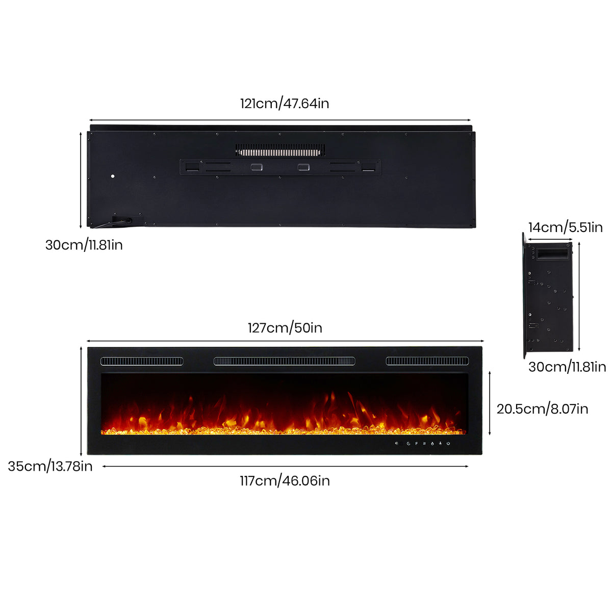 Breeins Electric Fireplace With Remote Control