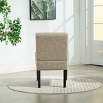 Elara Fabric Armless Accent Chair | Light Brown