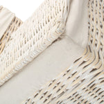 White Oatmeal Cotton Lined Square White Wash Laundry Basket | Set-of-2 | White