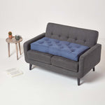 Cotton 2 Seater Booster Cushion | 50cm x 100cm | Navy Blue