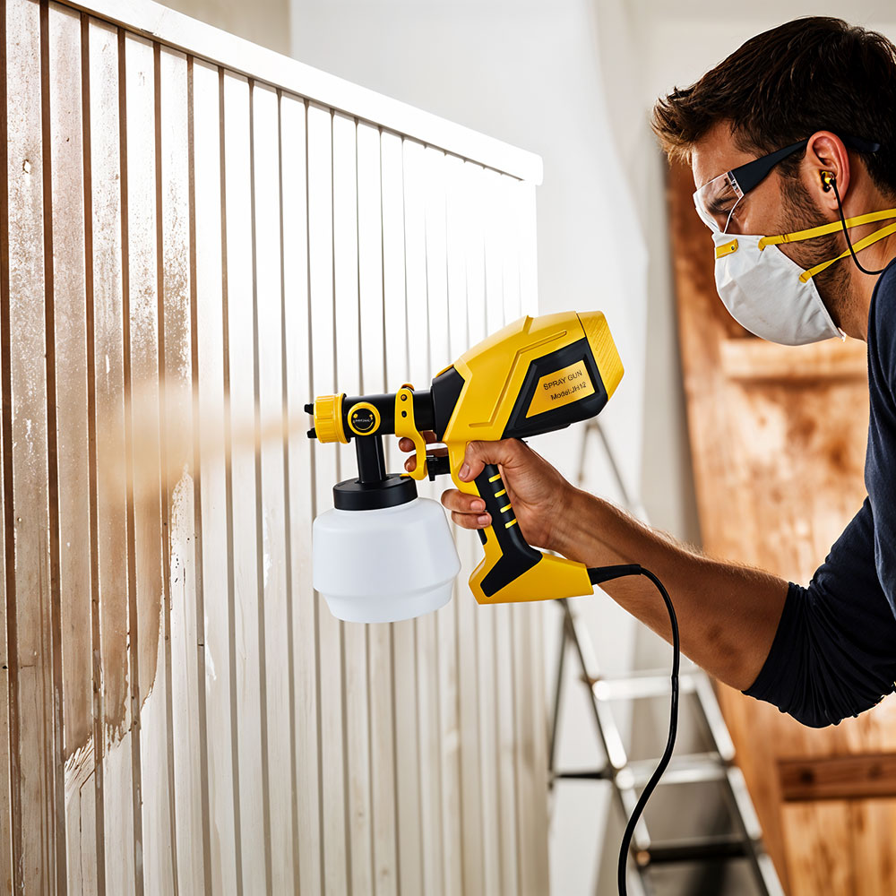 Electric Paint Sprayer With 4 Nozzles | One Size | Yellow