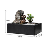 Buddha Zen Tabletop Fountain With Led Light, Tealight Holder And Succulent