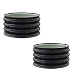 2-piece 60cm Diameter Round Galvanized Metal Raised Garden Bed, Easy-to-assemble Outdoor Planter With Installation Gloves | 60cm | Black