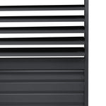 Anthracite Aluminium Pergola With White Blinds & 2 Shutter Panels | 3m x 4m | Anthracite