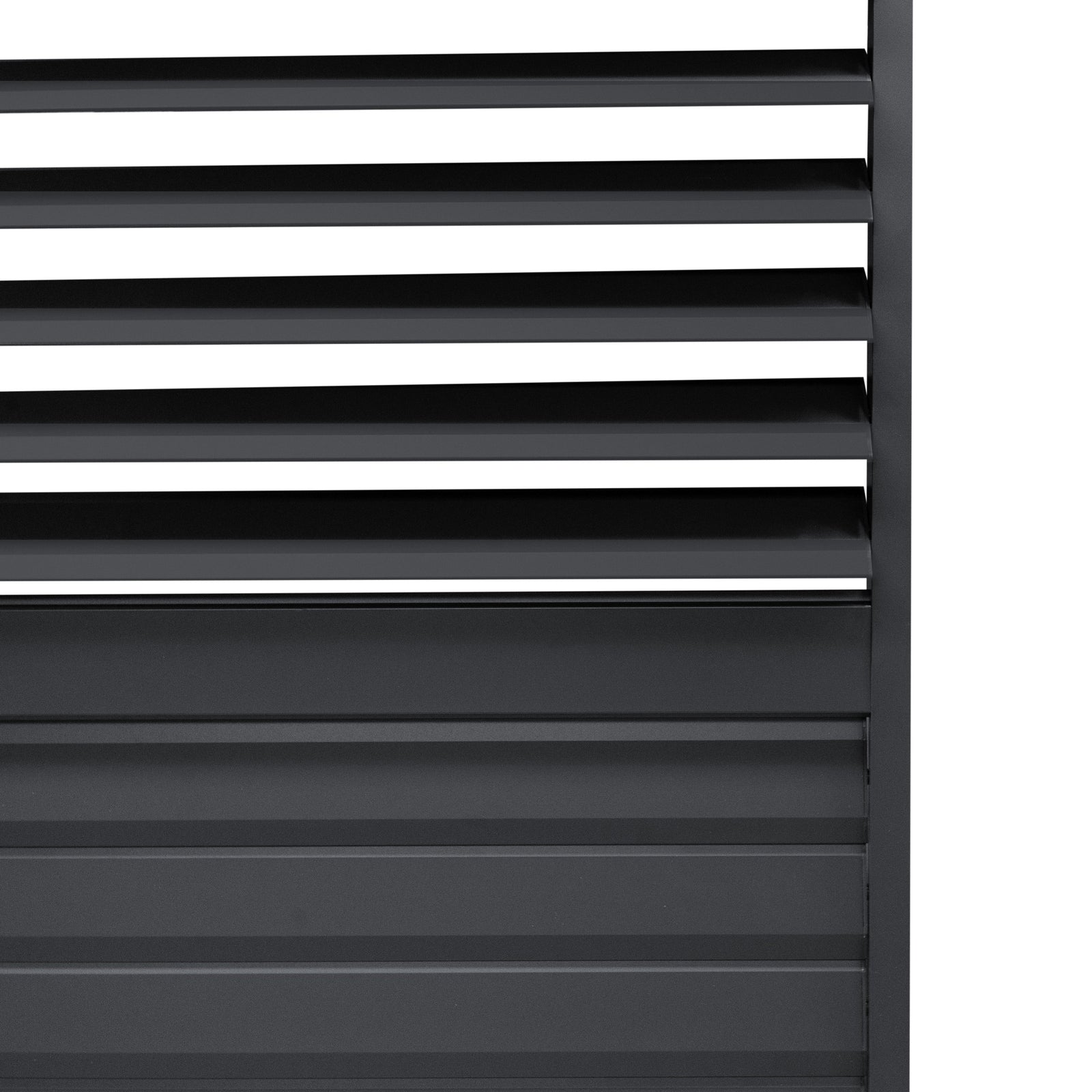 Aluminium Pergola With Anthracite Blinds & 2 Shutter Panels | 3m x 4m | Anthracite