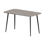 130cm W X 75cm D X 75cm H Modern Dining Table With BrownTabletop & Metal Legs