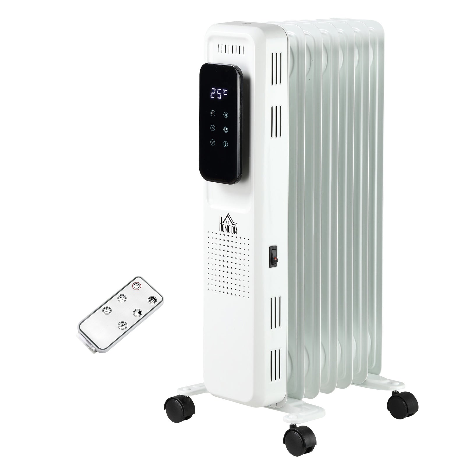 7/9/11fin Oil Filled Radiator Heater With 3 Heat Settings | Small | White