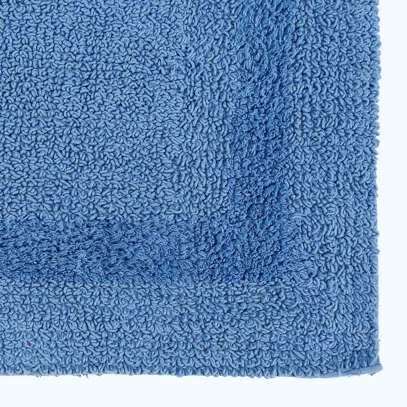 Luxury Reversible Cotton Bath Mat | 70 x 120cm | Cobalt Blue