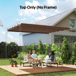 3.5x2.6m Pergola Cover Replacement For 4x3m Frame Brown