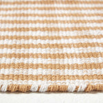 Cotton Gingham Check Rug Hand Woven | 200cm | Beige