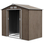 Garden Shed Storage Unit W/locking Door Floor Foundation | Light Slate Gray