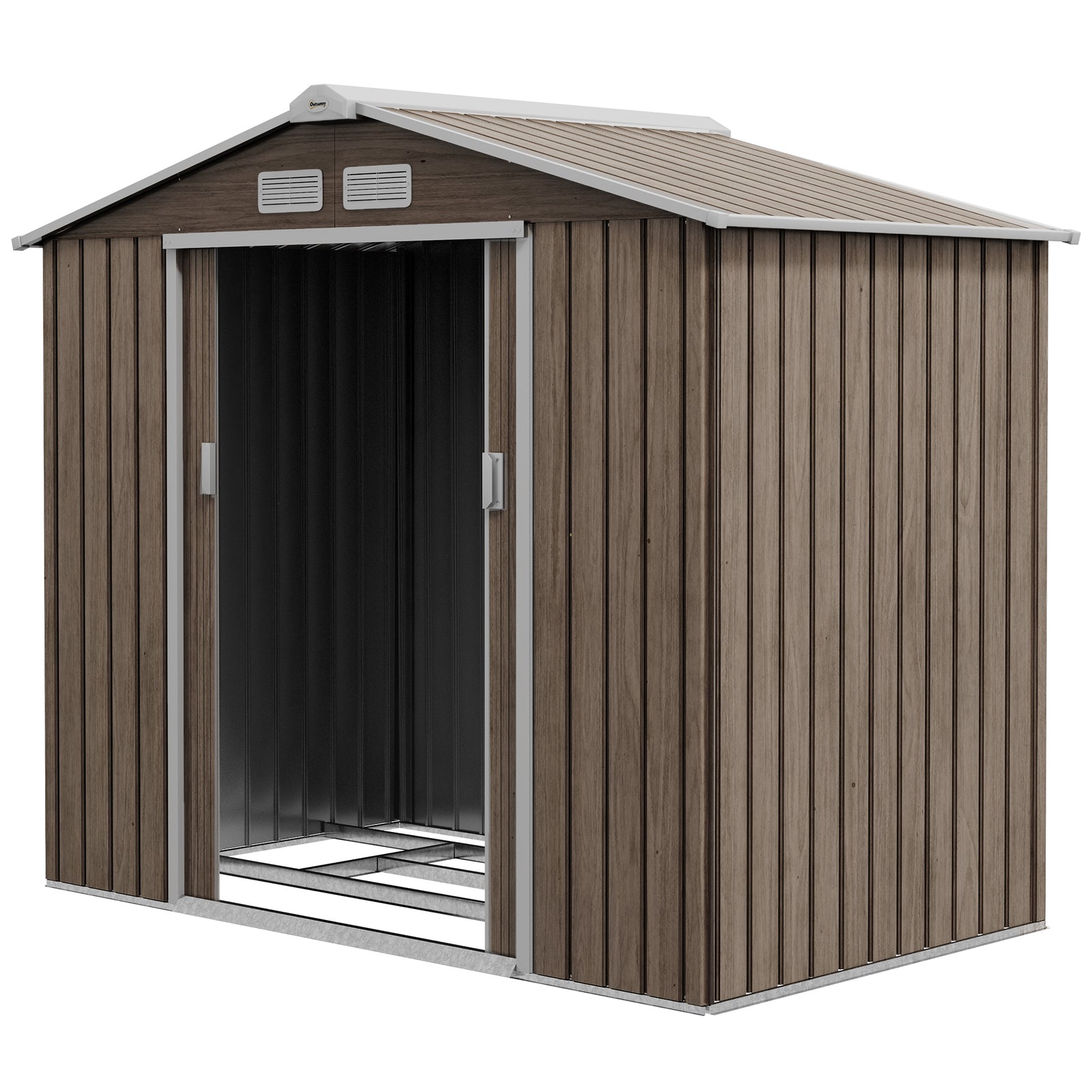 Garden Shed Storage Unit W/locking Door Floor Foundation | Light Slate Gray