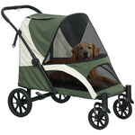 Easy Folding Pet Stroller For Large Dogs | Green