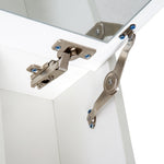 Dressing Table Set Cushioned Stool Flip-up Mirror Chipboard | One Size | White