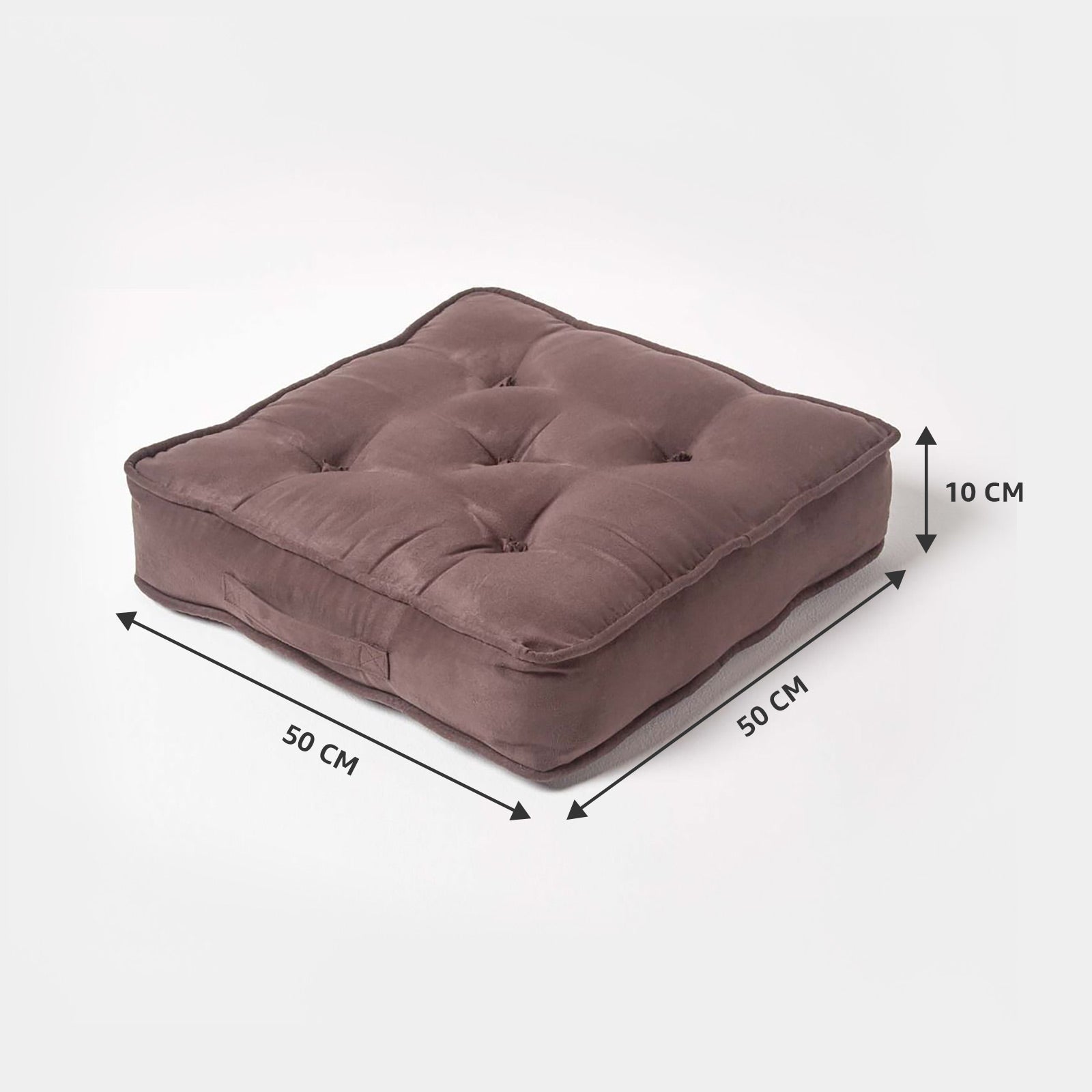 Faux Suede Armchair Booster Cushion | 50cm x 50cm | Chocolate