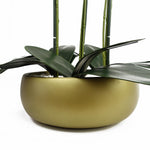 60cm Orchid Artificial Black Gold Ceramic Planter